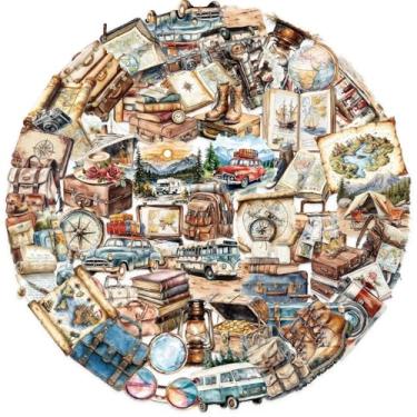 Imagem de Adesivos de viagem retrô pacote com 50 adesivos transparentes para laptop para garrafas de água, skate, computador, carros, bagagem, telefone, grafite, pacote para adolescentes, meninas, crianças e