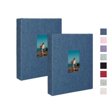 Imagem de Cherrich Álbum De Fotos Polaroid 2X3, Pacote Com 2 Álbuns Em Linho, Cada Mini Contém 208 Para Fujifilm Instax Snap