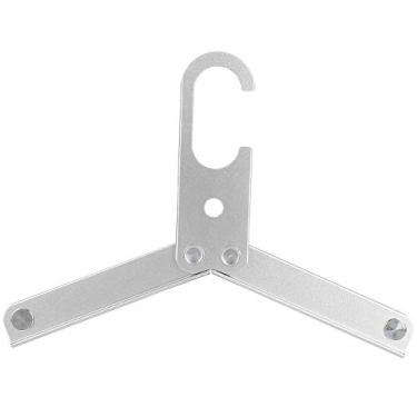 Imagem de Cabide Dobrável, Cabide de Alumínio Durável de Alta Resistência Com Design Não Deslizante, Amigável para Viagens, Economia de Espaço para Viagens Ao Ar Livre, Ferramenta Ideal (Prata)