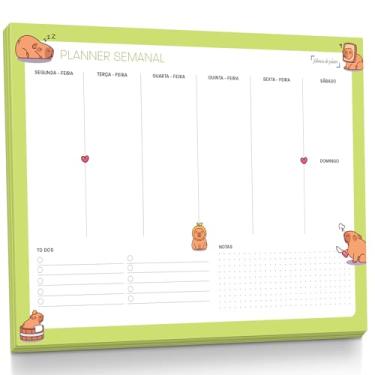 Imagem de Planner Agenda Semanal Capivara - 50 folhas - tamanho A4