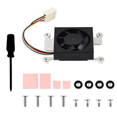 Imagem de Ventilador de resfriamento do dissipador de calor com parafusos e fitas térmicas, pacote 3007 placa mãe cooler baixo ruído para módulo de computação Raspberry Pi 4 CM4 acessório