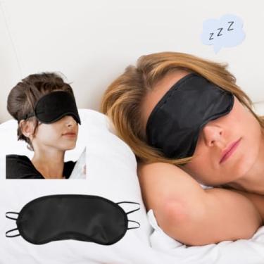 Imagem de Kit 2 Máscaras de Dormir Tapa Olhos Blackout Viagem Sono Confortável Antialérgica