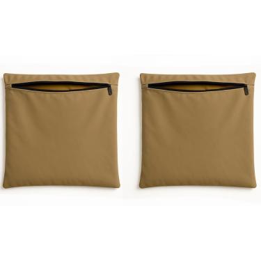 Imagem de Kit 2 Capa De Almofada 42cm Decorativa Suede Sofá Poltrona Capuccino