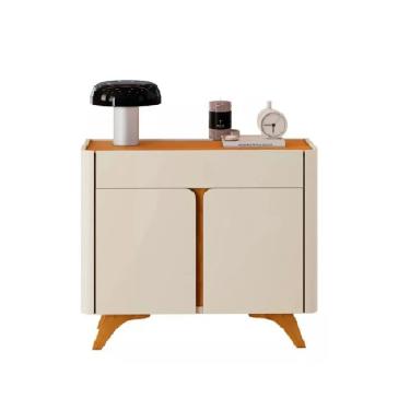 Imagem de Buffet Aros 2 Portas Pés Madeira Maciça - Off White/Naturale - Mavaular