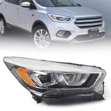 Imagem de KACHIR Farol de halogênio para Ford Escape 2017-2019 com LED DRL farol frontal lado direito do passageiro RH GJ5Z-13008-S FO2503363