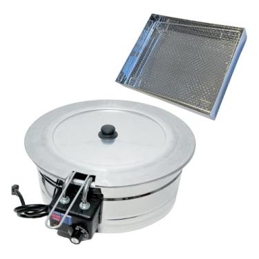 Imagem de Fritadeira Industrial Kit Tacho 10l Com Tampa E Escorredor(220)