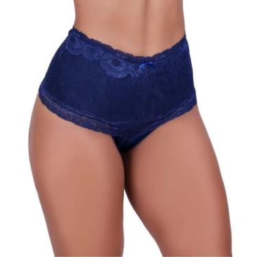 Imagem de Cinta de Algodão com Detalhe em Renda Calcinha Cós Alto Modeladora Kar