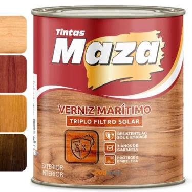 Imagem de Verniz Marítimo Para Madeira Maza 900ml Todas as Cores Proteção UV e A