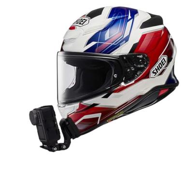 Imagem de SHOEI Z8 Kits de montagem de queixo de fibra de carbono ajustável kit de montagem de câmera personalizável base de junta compatível com Gopro Hreo Insta360 Srago DJI etc.