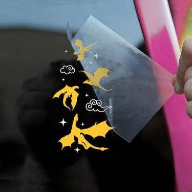 Imagem de Decalque de carro dourado dragão engraçado quarta asa, fantasia de leitura, livraria, amante de livros, acessórios de janela de carro humor Kindle afirmações vinil impermeável 15 centímetros decalque