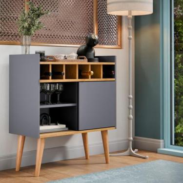 Imagem de Aparador Com Porta Buffet Cantinho do Café Pés Palito Várias Cores - L