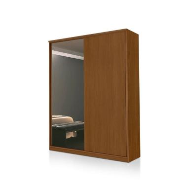 Imagem de Guarda-roupa Modulado com Espelho 2 Portas 3 Gavetas 100% Mdf Decor Nogueira
