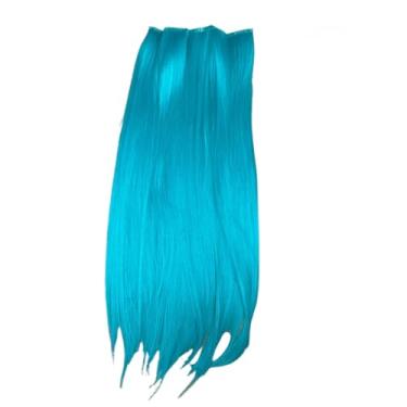 Imagem de Aplique Tic Tac de Cabelo Orgânico 70cm 150g – Textura Natural Similar ao Cabelo Humano (L/BLUE_LISO)