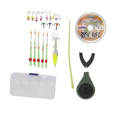 Imagem de Vara de Pesca No Gelo Combinação de Ganchos Portátil de Alta Resistência Leve Kit de Vara de Pesca No Gelo para Inverno (OD Verde)