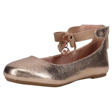 Imagem de Michael Kors Kids Footwear Sapatilha Kenyah Kay Mary Jane para meninas, Ouro-rosa, 10 Toddler