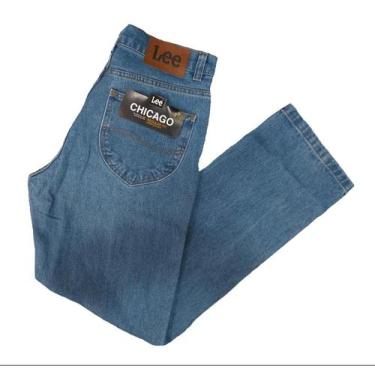 Imagem de Calça Lee Jeans Tradicional Masculina 100 Algodão Reta., Azul aço, 42