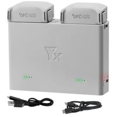 Imagem de Hanatora Carregador Paralelo Com Armazenamento Para Bateria Dji Mini 4 Pro/Mini 3 Series, Hub De Carregamento Bidirecional, Duas Baterias, Acessórios Drones