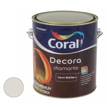 Imagem de Tinta Acrilico Semibrilho Decora Diamante Branco Gelo 3.6l - Coral