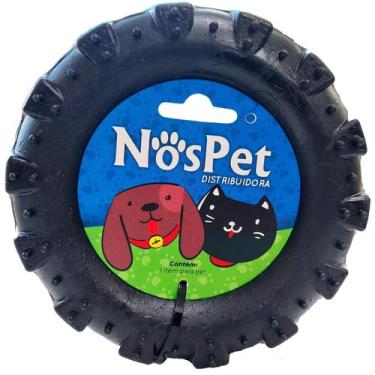 Imagem de Brinquedo para Cachorro Pneu Pet Maciço Preto Mini 7cm - NOSPET