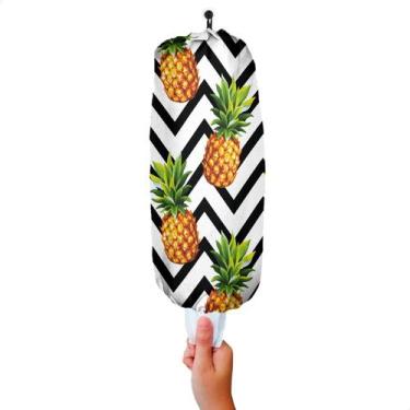 Imagem de Puxa Saco de Tecido Abacaxis Dispenser Porta Sacolas Divertido  Novade