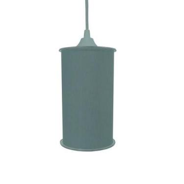 Imagem de Luminária Pendente Cilíndrica Crie Casa Cinza