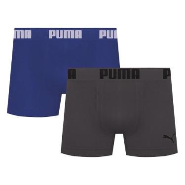 Imagem de Kit 2 Cuecas Puma Boxer Sem Costura Masculina, M