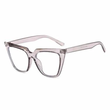 Imagem de Óculos de sol estilo gatinho, armação estilo gatinho, óculos de sol femininos retrô, óculos de sol UV400 (cinza transparente)