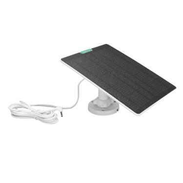 Imagem de Diydeg Painel Solar para Câmera de Segurança, 5V Monocristalino de 5W Charger do Painel Solar Compatível Com Câmeras de Bateria Recarregável, Interface DC3.5, para Uso Ao Ar Livre (Branco)