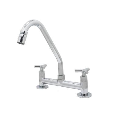 Imagem de Torneira Cozinha Misturador Bancada Cromado Metal Luxo 1/4v