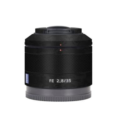 Imagem de Adesivo de câmera antiarranhões com tampa de lente para Sony FE 35 mm F2.8 Película protetora decalque 35 2.8 (Knight Black)