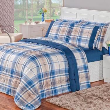 Imagem de kit edredom MACIO 3 peças vários tamanhos QUEEN KING e SUPER KING estampado (Titânio, Super King)