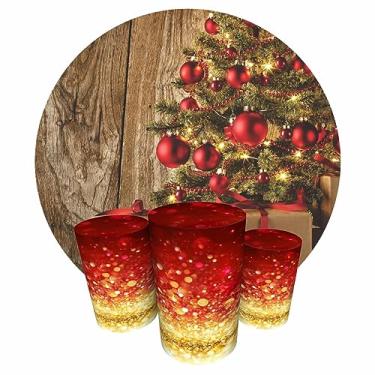 Imagem de Trio Capas Cilindro + Painel Redondo Festa 1,50m Natal (K1NAT028)