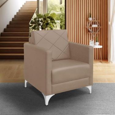 Imagem de Poltrona Helena Decorativa Clinica e recep tecido suede - SELMINHADECO