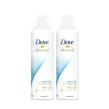 Imagem de Kit 2 Desodorante Antitranspirante Aerosol Dove Clinical Original Clea