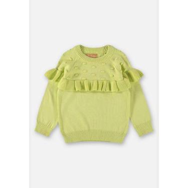 Imagem de Blusão em Tricô Infantil Menina Up Baby, Verde, 8
