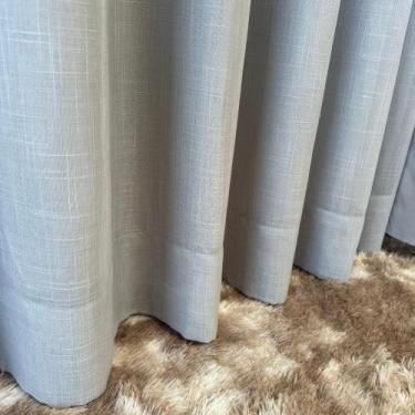 Imagem de Cortina De Linho Com Microfibra Varão Trilho Suiço 4,00x2,60 - Salvate