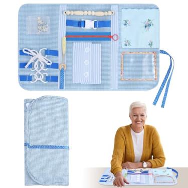 Imagem de Preboun Cobertor Fidget para adultos com demência, atividades de demência para idosos, produtos de Alzheimer para idosos, 50 x 30 cm, cobertor sensorial ocupado calmante