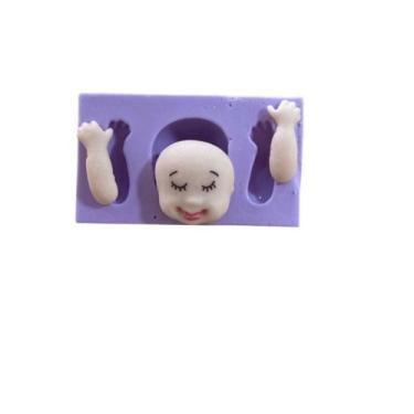 Imagem de F1159 molde de silicone rosto e mãos confeitaria biscuit - confeitaria