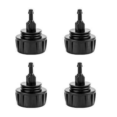 Imagem de JoJoiasTop Pacote com 4 conectores de tubo de irrigação por gotejamento de 1/4 a 1/10.2 cm, tubos de irrigação por gotejamento, conexões rápidas à torneira/mangueira de jardim