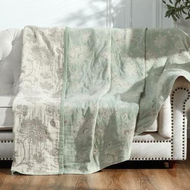 Imagem de Manta Throw Blanket Jinchan Boho 100% algodão Muslin Twin 60x80cm