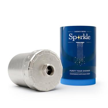 Imagem de Aquasure Série Sparkle Filtro de chuveiro de alta capacidade 10.000 galões (níquel escovado)