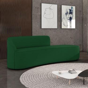 Imagem de Sofá 4 Lugares Orgânico 220 cm Morgan Suede Verde - D Rossi