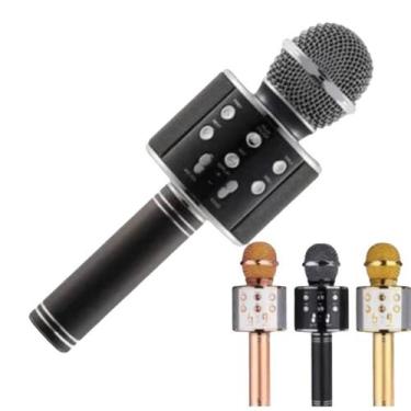 Imagem de Microfone Bluetooth de karaokê com porta USB - Lightbek Official Store