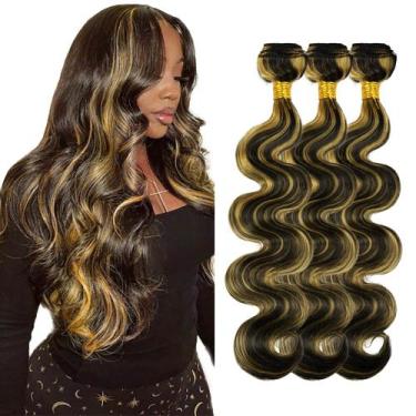 Imagem de Pacotes de cabelo NiegMeag Highlight Body Wave 3 Pacotes 45-50cm
