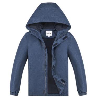 Imagem de Jaqueta de chuva UMMTOM leve impermeável para meninos 8-9Y azul