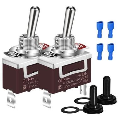 Imagem de Interruptor Toggle SPST À Prova d'Água 12V 30A 2PCS Pesado Para Uso Ma