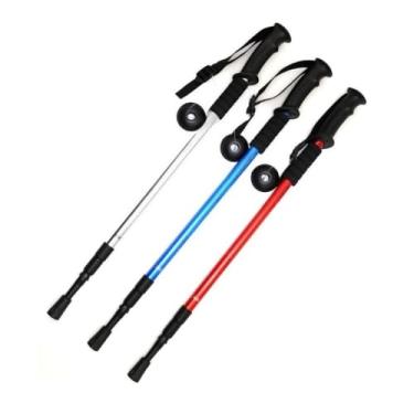 Imagem de Bastão de Caminhada e Trekking para Trilha, Bengala Estilosa Ajustável Retrátil com Amortecedor(Reto (55-110cm))