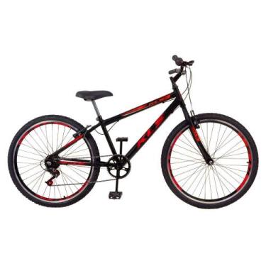 Imagem de Bicicleta Aro 26 Kls Sport Gold V-Brake Mono 7V Rebaixado, Preto, Verm