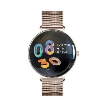 Imagem de Relógio Inteligente Feminino 466x466 AMOLED Ultra Fino Com Tela Curva 