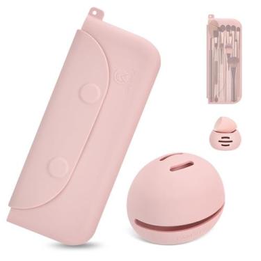 Imagem de Suporte para pincel de maquiagem e estojo de esponja de beleza COOL-AN